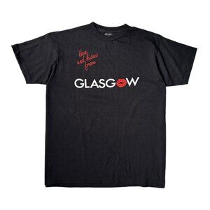 90s Vintage Love and Kisses from Glasgow T-shirt Single Stitch Scotland Travel.